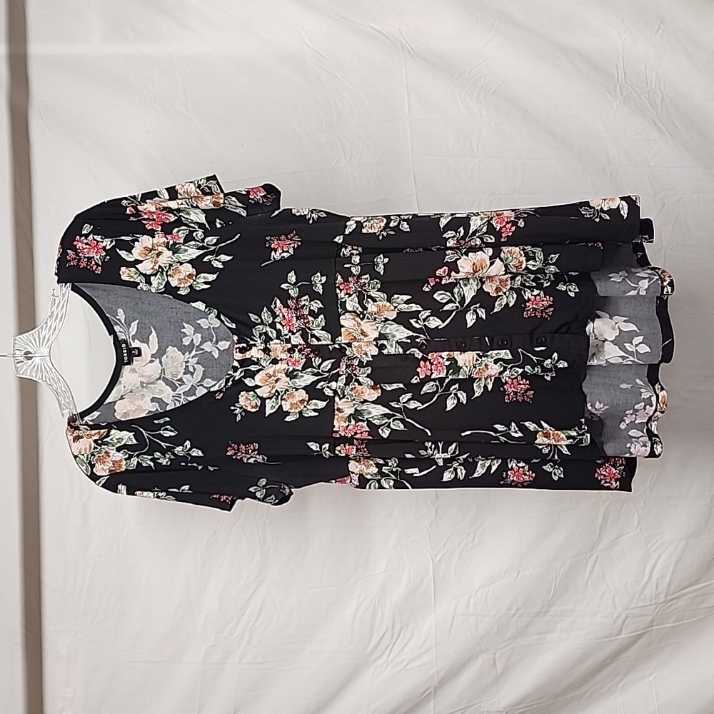 Torrid Super Soft Multi-colored Floral Babydoll Top.